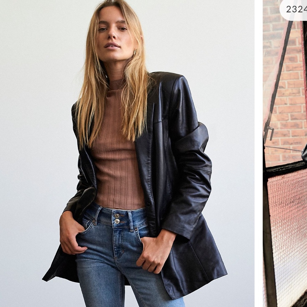 Free people vegan leather jacket